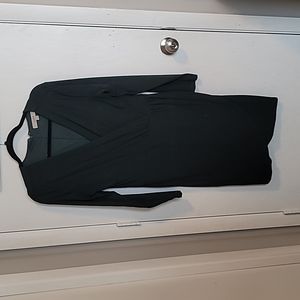 LOFT long sleeve faux wrap dress